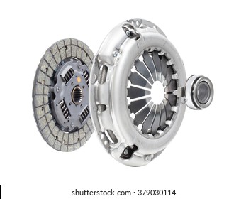 the composition of the elements of car repair kit clutch manual gearbox isolated, on a white background - Shutterstock ID 379030114