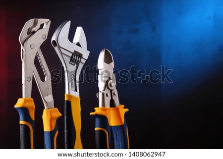 Composition with hardware tools. Do it yourself toolkit