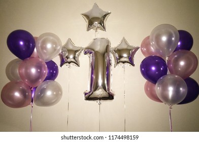 large silver balloons