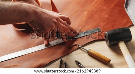composition of isinstruments for leather processing. the process of manufacturing leather goods.