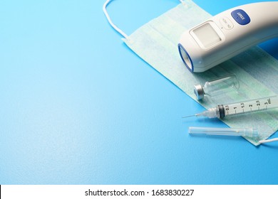 composition of medical objects on color desk. coronavirus covid 19. selective focus - Shutterstock ID 1683830227