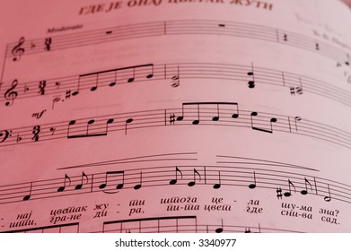 Composition Music Notes Written On Paper Stock Photo (Edit Now) 3340977 ...