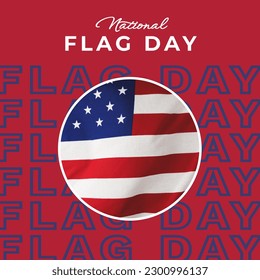 Composition of national flag day text over flag of usa on red background. National flag day, patriotism and celebration concept digitally generated image. - Powered by Shutterstock