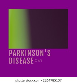 Composition of parkinson's disease day text and copy space on purple background. Parkinson's disease day and health awareness concept digitally generated image. - Powered by Shutterstock