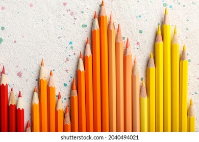 Composition with pencils on light background