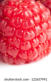 composition from  raspberry on the white isolated background