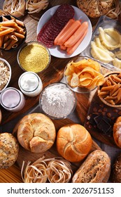 Composition With Variety Of Food Products Containing Gluten.