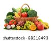 fruits and vegetables isolated