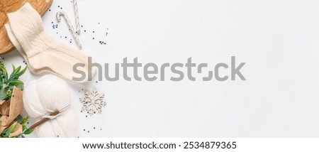Similar – Image, Stock Photo Warm socks knitting