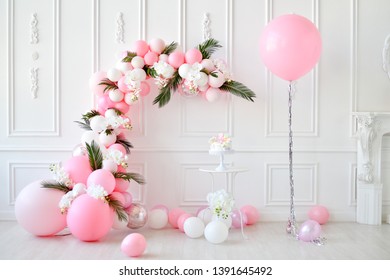 Compositions of balloons. Decorations for children birthday 
