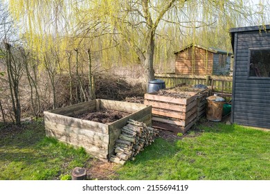 Compost Heaps And Wood Pile