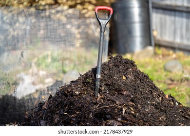 Compost pile, organic thermophilic compost turning in Tasmania Australia  - Shutterstock ID 2178437929