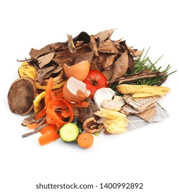 Compost Waste Isolated On White Background