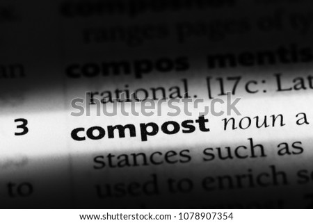 compost word in a dictionary. compost concept