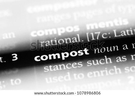 compost word in a dictionary. compost concept