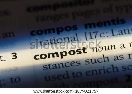 compost word in a dictionary. compost concept
