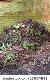 Composting, Compost Heap In A Garden, UK