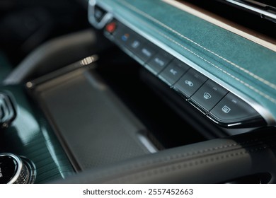 A comprehensive and detailed view of a cars advanced climate control system featuring adjustable temperature settings - Powered by Shutterstock