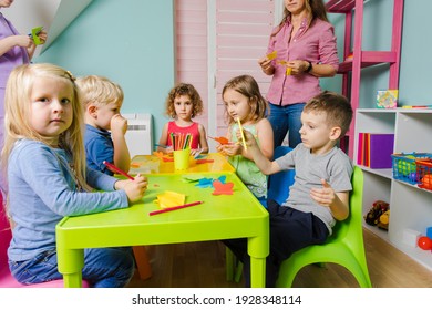 comprehensive development of preschoolers at the art school - Shutterstock ID 1928348114