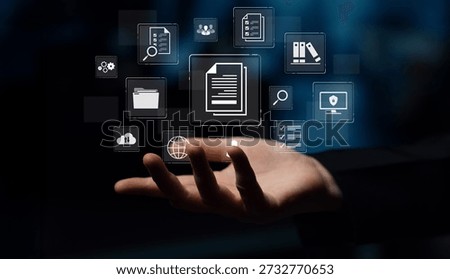 A comprehensive document management system for corporate data. This includes secure file storage, team collaboration, and compliance checks for all official business records. Parse
