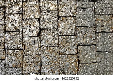 Compressed the cans art background or texture