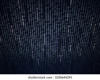 Computer AI intelligence data internet connection concepts. binary code numbers background on computer monitor for computer technology concepts. Private cyberspace business environment