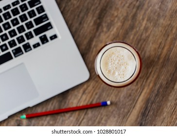 Computer, Beer and Pencil