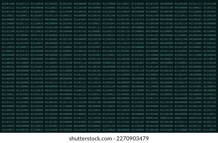 Computer binary code of ones and zeros displayed on a digital screen with columns and rows of green numbers