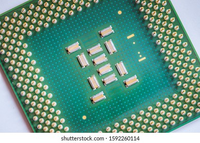 Computer chip cpu, close up; Computer technology.