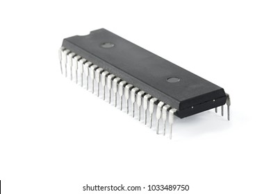 Computer Chip Isolated On White Background