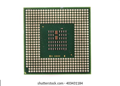 Computer Chip Isolated On The White Background