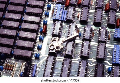 computer chip and key