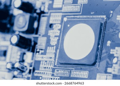 Computer Chip, Chip War Concept. closeup computer ship micro controller for digital technology background.