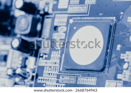 Computer Chip, Chip War Concept. closeup computer ship micro controller for digital technology background.
