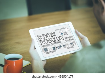 COMPUTER COMMUNICATION DATA AND NETWORK TECHNOLOGY CONCEPT