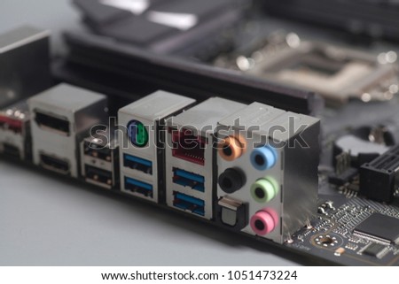 Computer component Backpanel USB Audio and Ethernet Connector US