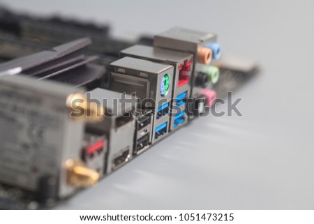 Computer component backpanel USB Audio,Ethernet Connector USB 3,