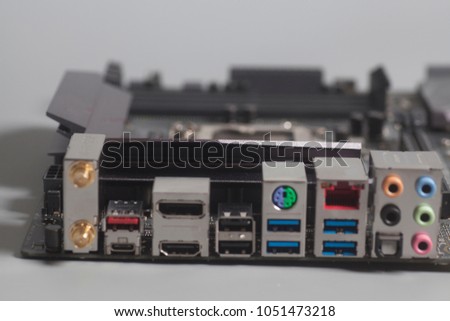 Computer component backpanel USB Audio,Ethernet Connector USB 3,