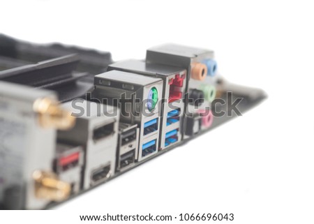 Computer component backpanel USB Audio,Ethernet Connector USB 3,