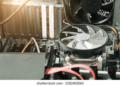 Computer Cooling System Cooler In Dust, Desktop Computer Repair