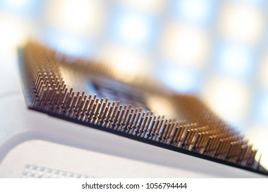 Computer CPU chips close up