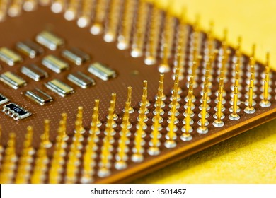 Computer CPU closeup