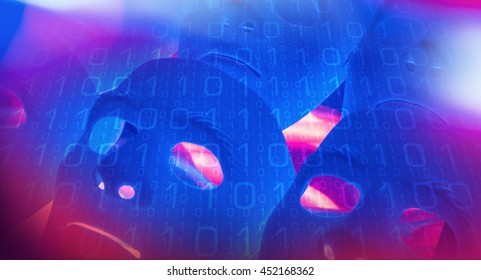Computer data mask background