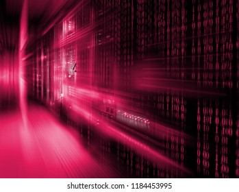 computer data transfer concept. Computer AI intelligence data internet connection concepts. Photo of computer screen displaying information bit