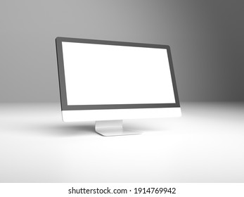 Computer Desktop screen on white background