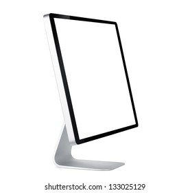 Computer Display With White Blank PPT template 29 | CrystalGraphics