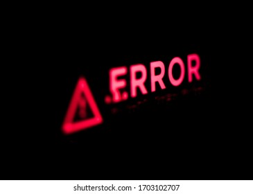 Computer Error. Error Message On The Screen. System Warning. 