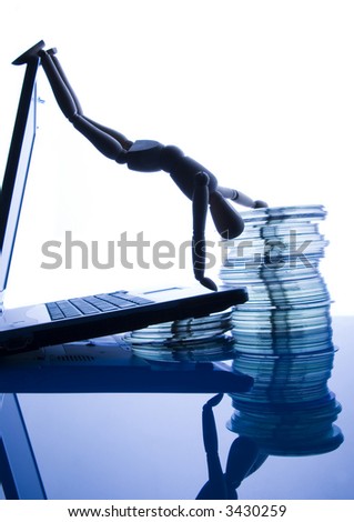 Computer with figure