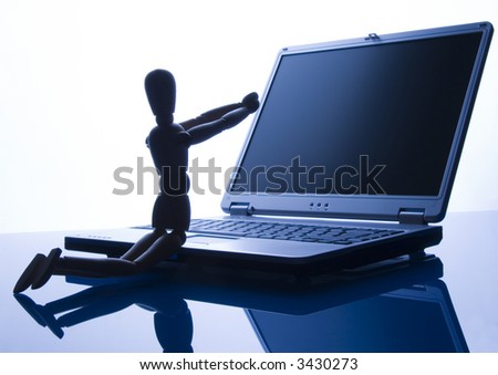 Computer with figure