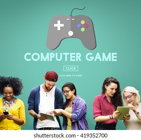 Computer Game Electronic Strategy Solution Sports Concept